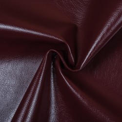 Ткань Дерматин (Кожзам) для мебели, цвет Бордовый (на отрез)  в Братске