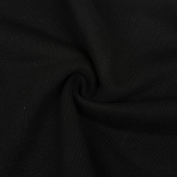 Ткань Футер 3-х нитка, Петля, цвет Черный (на отрез)  в Братске