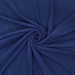Ткань Флис Односторонний 130 гр/м2, цвет Темно-синий (на отрез)  в Братске