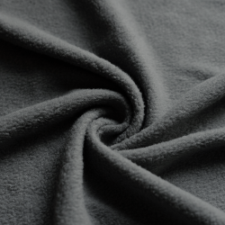 Ткань Флис Односторонний 130 гр/м2, цвет Серый (на отрез)  в Братске
