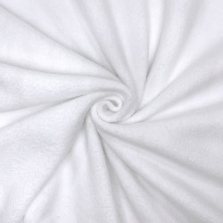 Ткань Флис Двусторонний 280 гр/м2, цвет Белый (на отрез)  в Братске