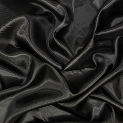Ткань Атлас-сатин, цвет Черный (на отрез)  в Братске